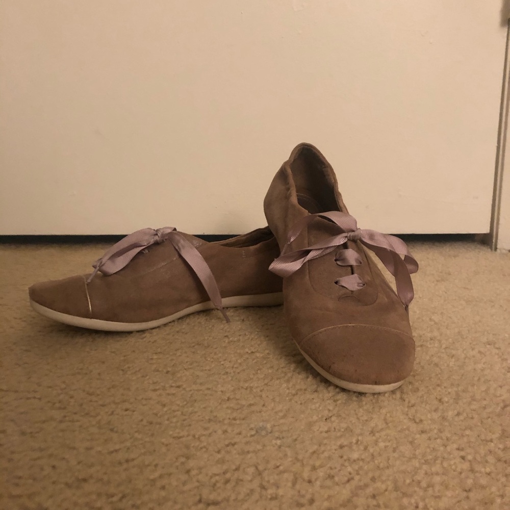 Oxford shoes tan & pink